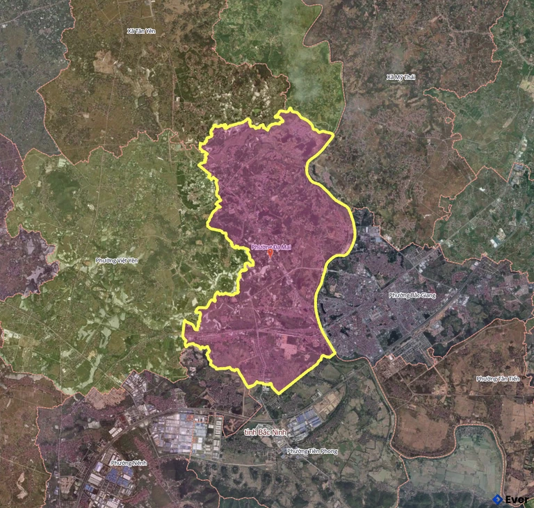 Bản đồ phường Đa Mai, Bắc Ninh sau sáp nhập