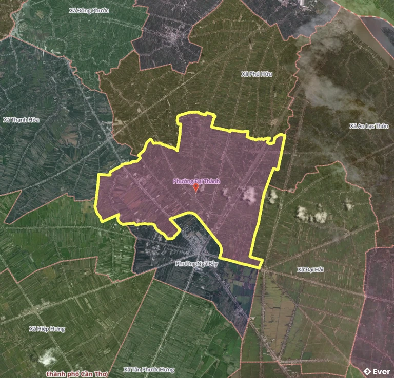 Bản đồ phường Đại Thành, Cần Thơ sau sáp nhập