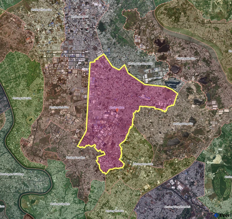 Bản đồ phường Dĩ An, thành phố Hồ Chí Minh sau sáp nhập