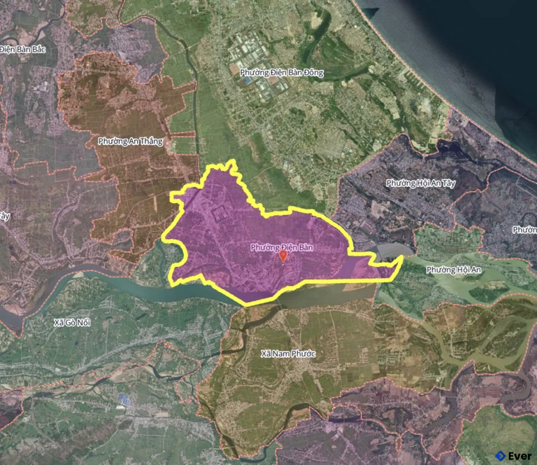 Bản đồ phường Điện Bàn, Đà Nẵng sau sáp nhập