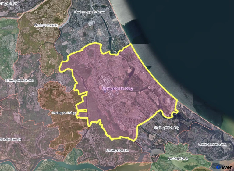 Bản đồ phường Điện Bàn Đông, Đà Nẵng sau sáp nhập