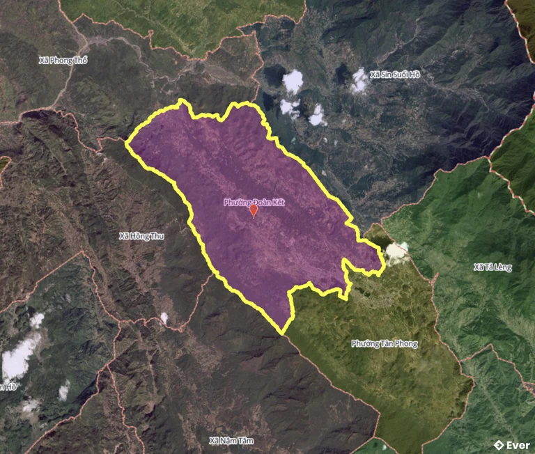 Bản đồ phường Đoàn Kết sau sáp nhập