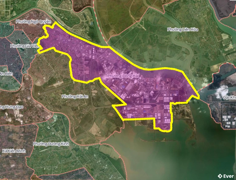 Bản đồ phường Đông Hải, Hải Phòng sau sáp nhập