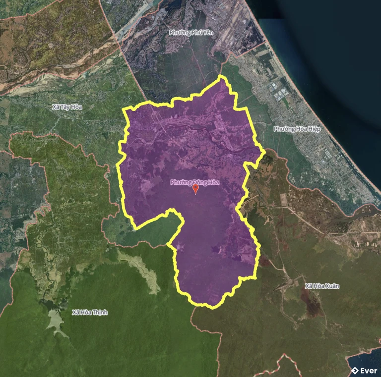 Bản đồ phường Đông Hòa, Đắk Lắk sau sáp nhập