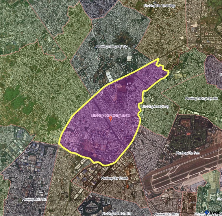 Bản đồ phường Đông Hưng Thuận, thành phố Hồ Chí Minh sau sáp nhập