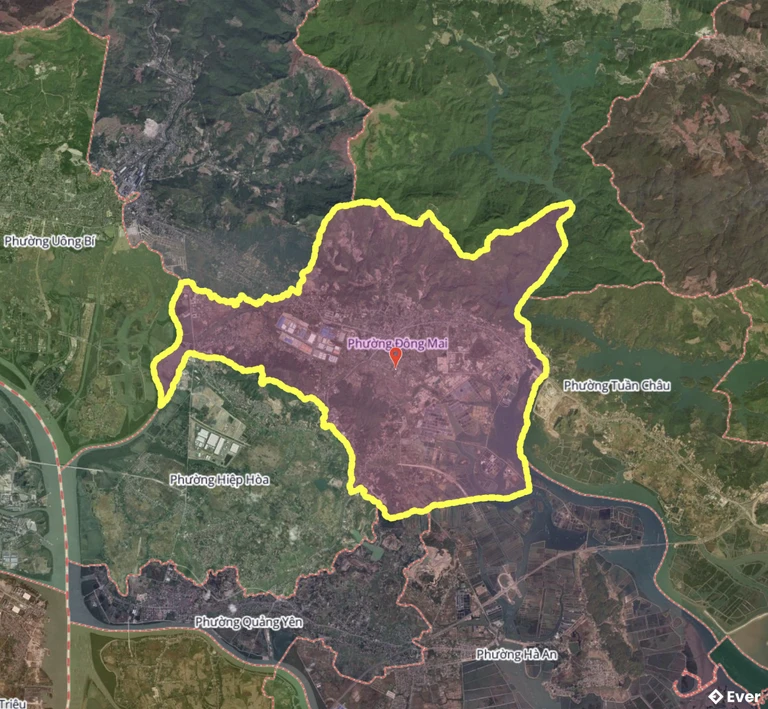 Bản đồ phường Đông Mai, Quảng Ninh sau sáp nhập