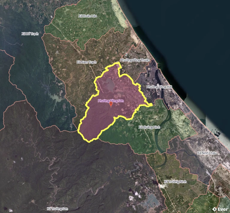 Bản đồ phường Đồng Sơn, Quảng Trị sau sáp nhập