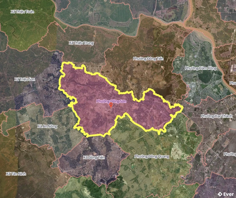 Bản đồ phường Đông Sơn, Thanh Hóa sau sáp nhập