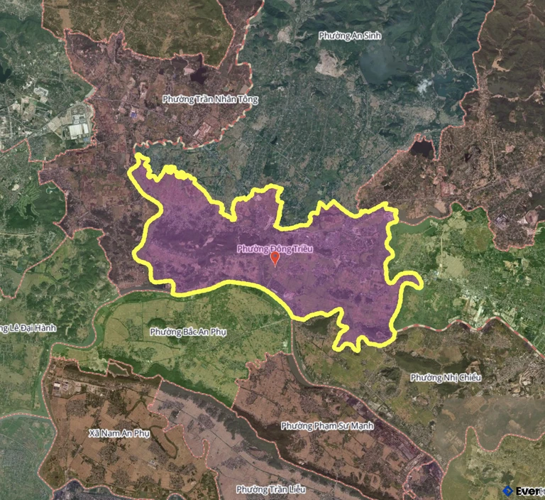 Bản đồ phường Đông Triều, Quảng Ninh sau sáp nhập