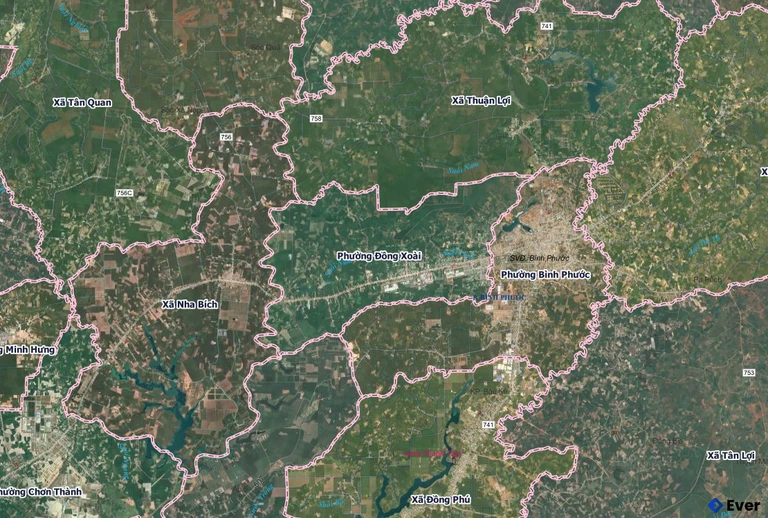 Bản đồ phường Đồng Xoài, Đồng Nai sau sáp nhập