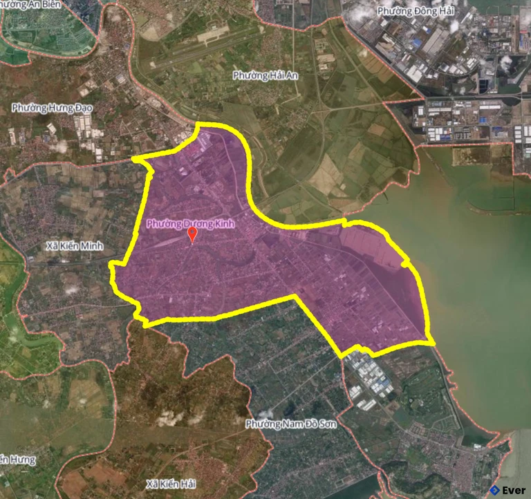 Bản đồ phường Dương Kinh, Hải Phòng sau sáp nhập