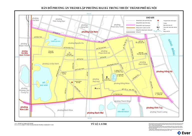 Bản đồ phường Hai Bà Trưng sau sáp nhập