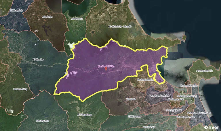 Bản đồ phường Hải Vân, Đà Nẵng sau sáp nhập