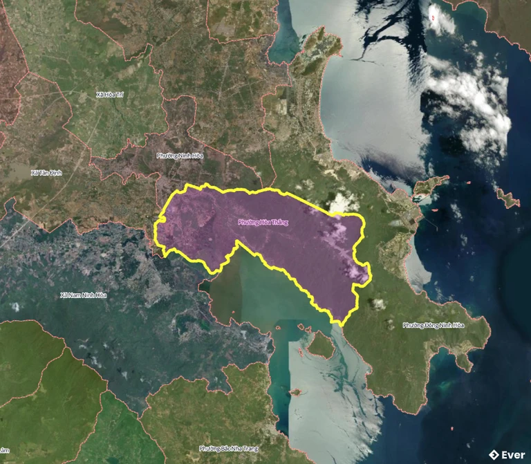 Bản đồ phường Hòa Thắng sau sáp nhập