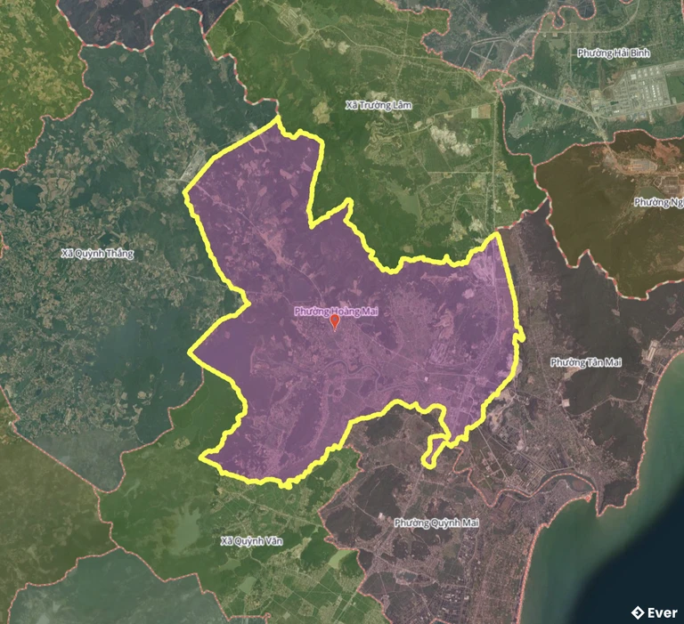 Bản đồ phường Hoàng Mai sau sáp nhập