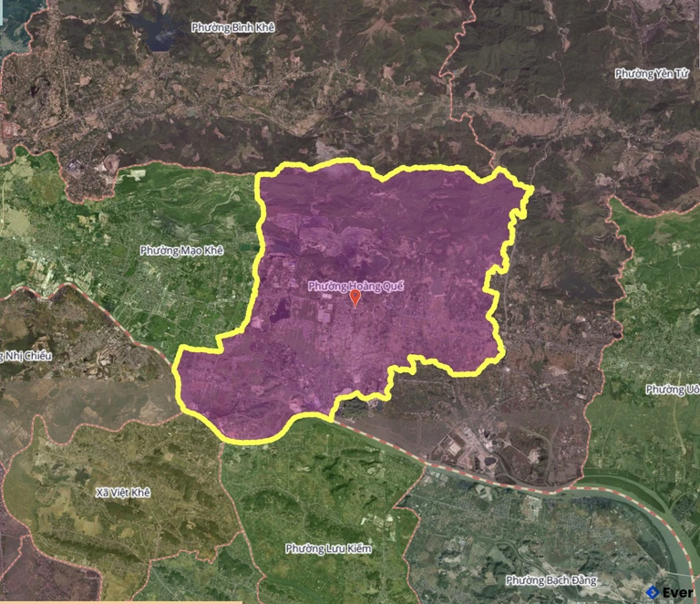 Bản đồ phường Hoàng Quế, Quảng Ninh sau sáp nhập