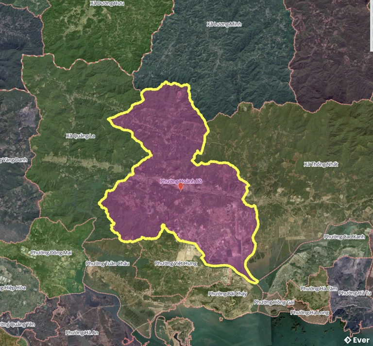 Bản đồ phường Hoành Bồ, Quảng Ninh sau sáp nhập