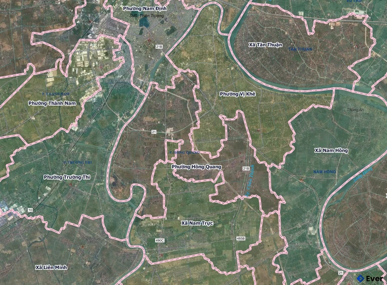 Bản đồ phường Hồng Quang, Ninh Bình sau sáp nhập