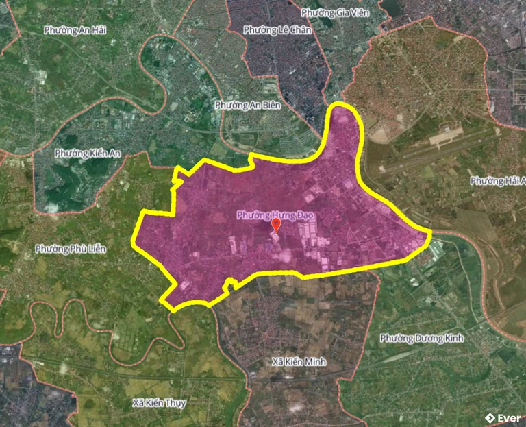 Bản đồ phường Hưng Đạo, Hải Phòng sau sáp nhập