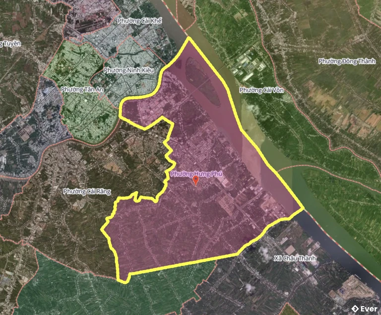 Bản đồ phường Hưng Phú, Cần Thơ sau sáp nhập