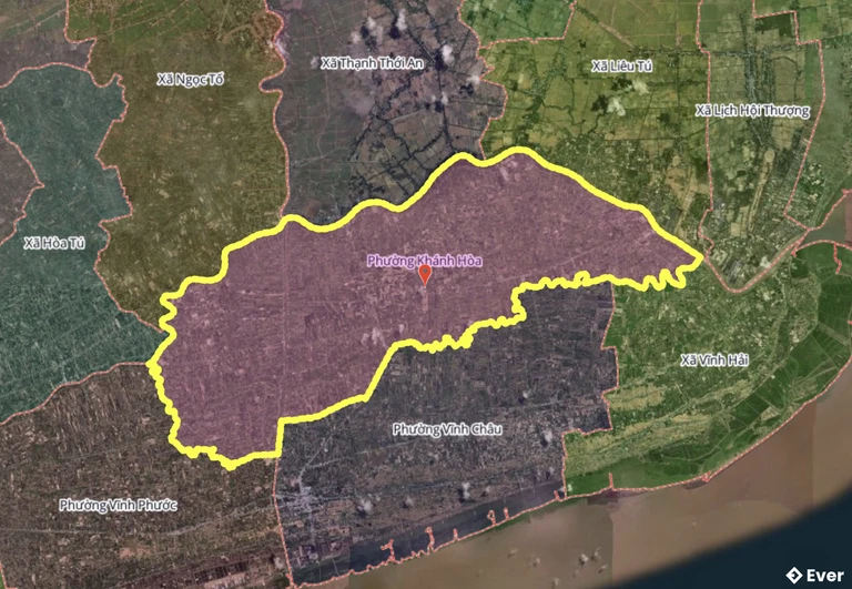 Bản đồ phường Khánh Hòa, Cần Thơ sau sáp nhập