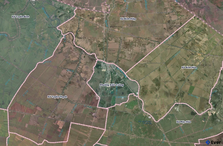 Bản đồ phường Kiến Tường, Tây Ninh sau sáp nhập