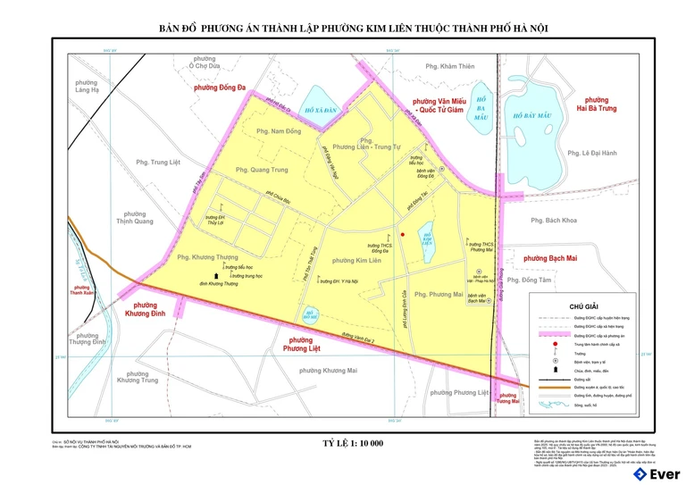 Bản đồ phường Kim Liên sau sáp nhập