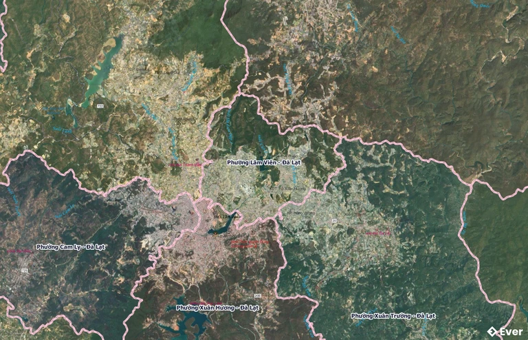 Bản đồ phường Lâm Viên - Đà Lạt sau sáp nhập