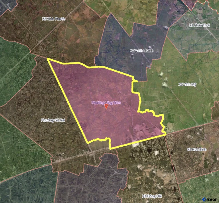 Bản đồ phường Láng Tròn, Cà Mau sau sáp nhập