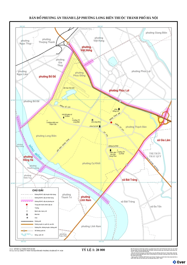 Bản đồ phường Long Biên sau sáp nhập