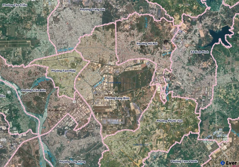 Bản đồ phường Long Bình sau sáp nhập