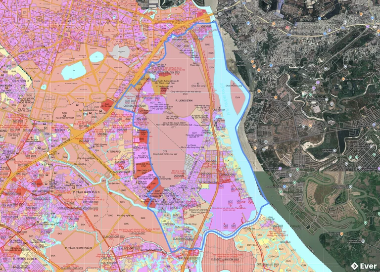 Bản đồ phường Long Bình, thành phố Hồ Chí Minh sau sáp nhập