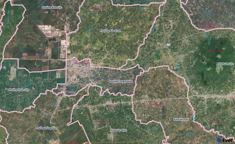 Bản đồ phường Long Khánh sau sáp nhập