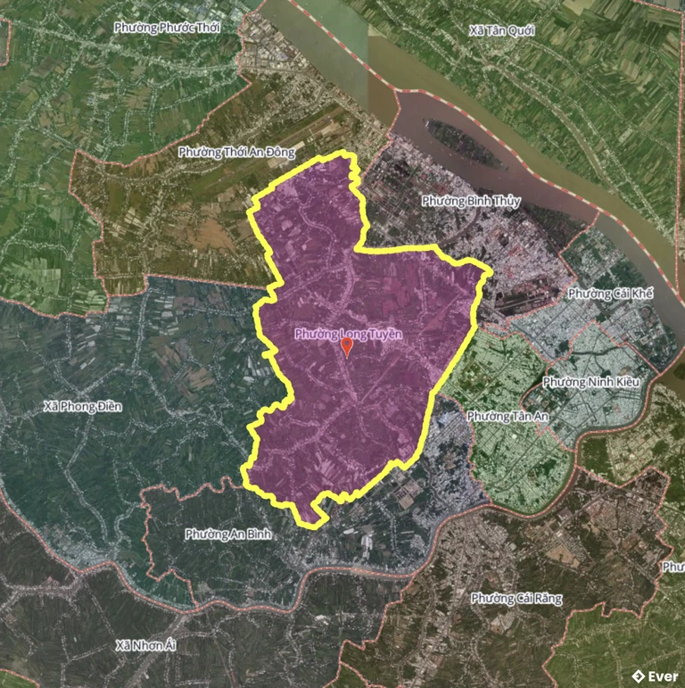 Bản đồ phường Long Tuyền, Cần Thơ sau sáp nhập