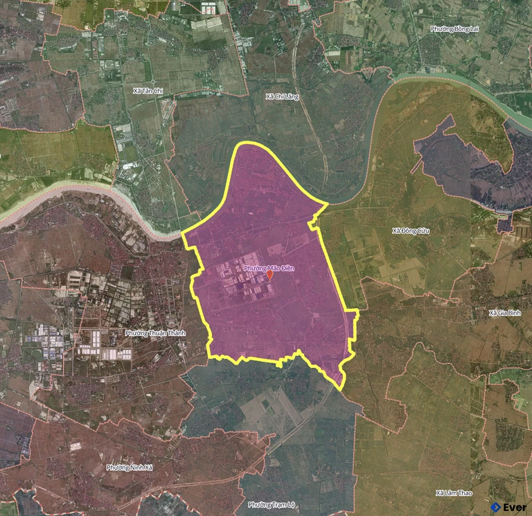 Bản đồ phường Mão Điền, Bắc Ninh sau sáp nhập