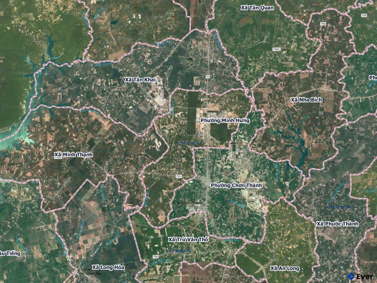 Bản đồ phường Minh Hưng, Đồng Nai sau sáp nhập