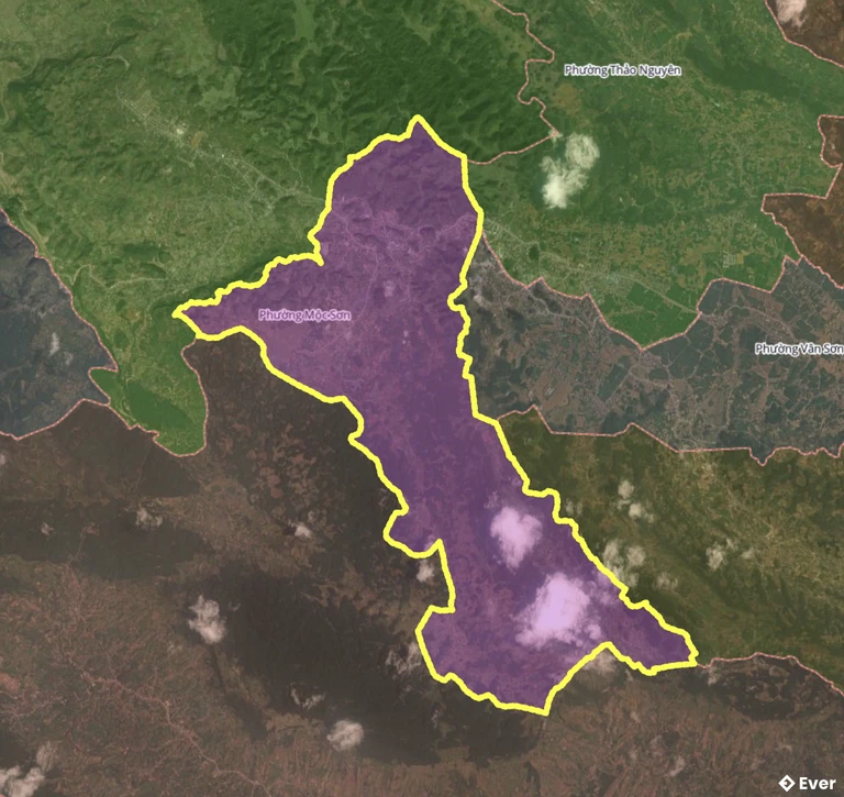 Bản đồ phường Mộc Sơn, Sơn La sau sáp nhập