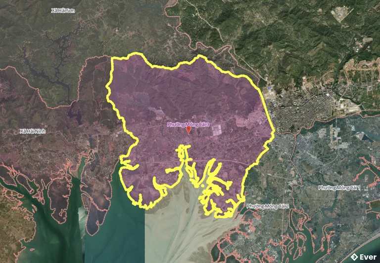 Bản đồ phường Móng Cái 3, Quảng Ninh sau sáp nhập