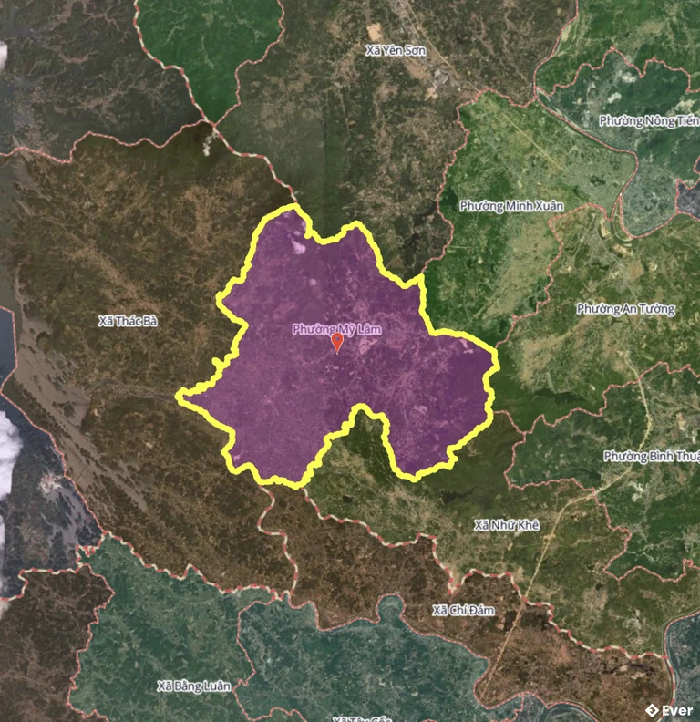 Bản đồ phường Mỹ Lâm, Tuyên Quang sau sáp nhập