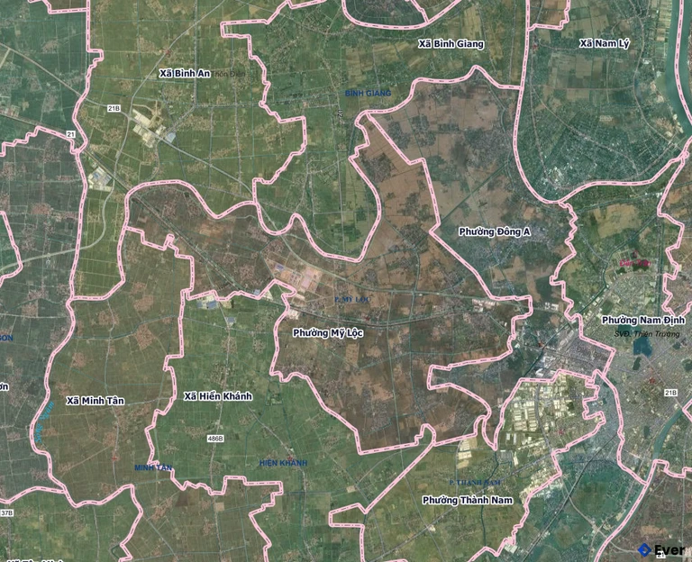 Bản đồ phường Mỹ Lộc, Ninh Bình sau sáp nhập