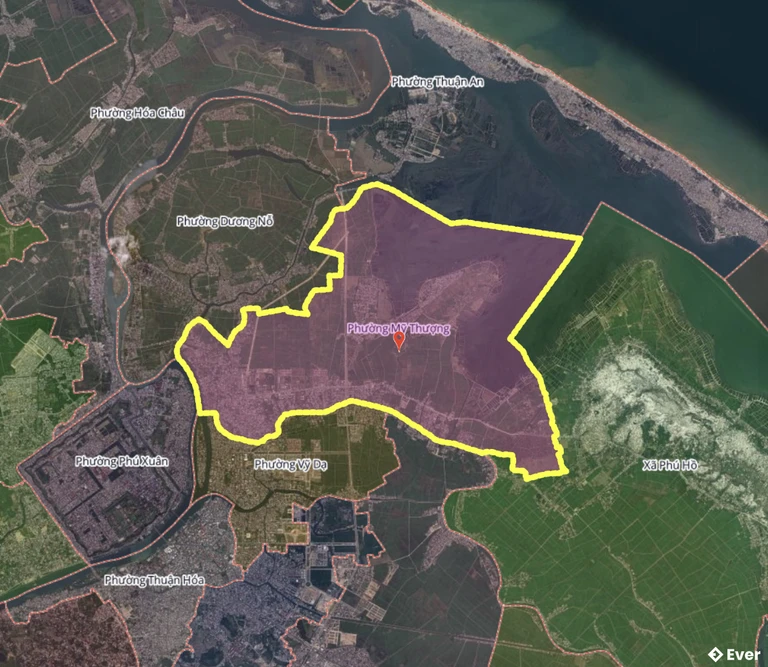 Bản đồ phường Mỹ Thượng sau sáp nhập