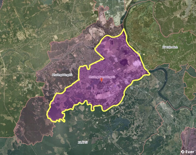 Bản đồ phường Nam Đông Hà, Quảng Trị sau sáp nhập