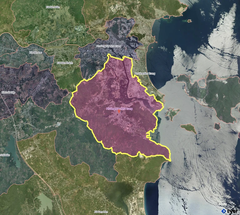 Bản đồ phường Nam Nha Trang sau sáp nhập