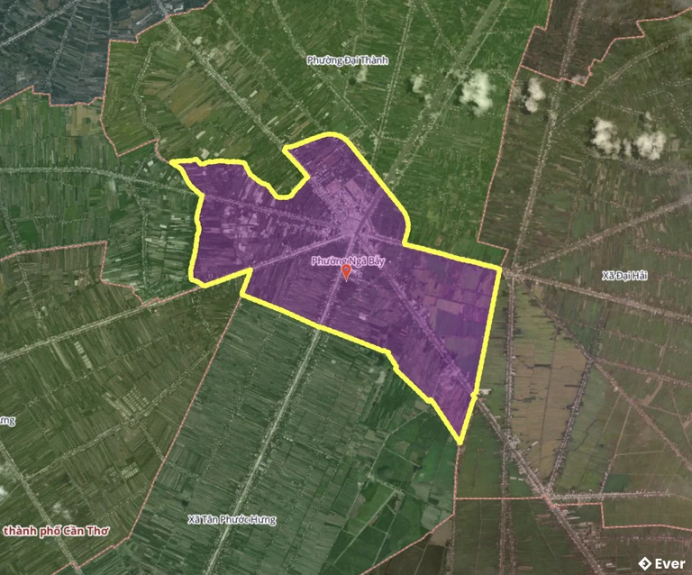 Bản đồ phường Ngã Bảy, Cần Thơ sau sáp nhập