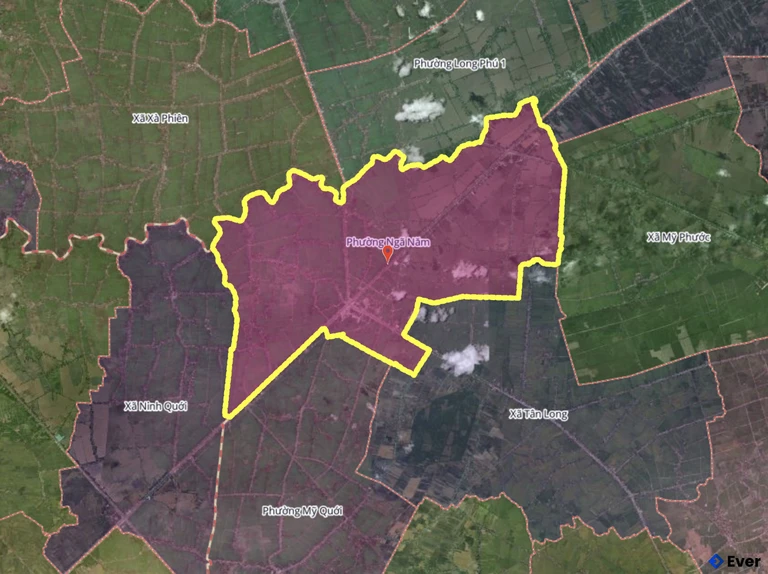 Bản đồ phường Ngã Năm, Cần Thơ sau sáp nhập