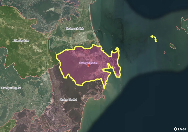 Bản đồ phường Nghi Sơn, Thanh Hóa sau sáp nhập