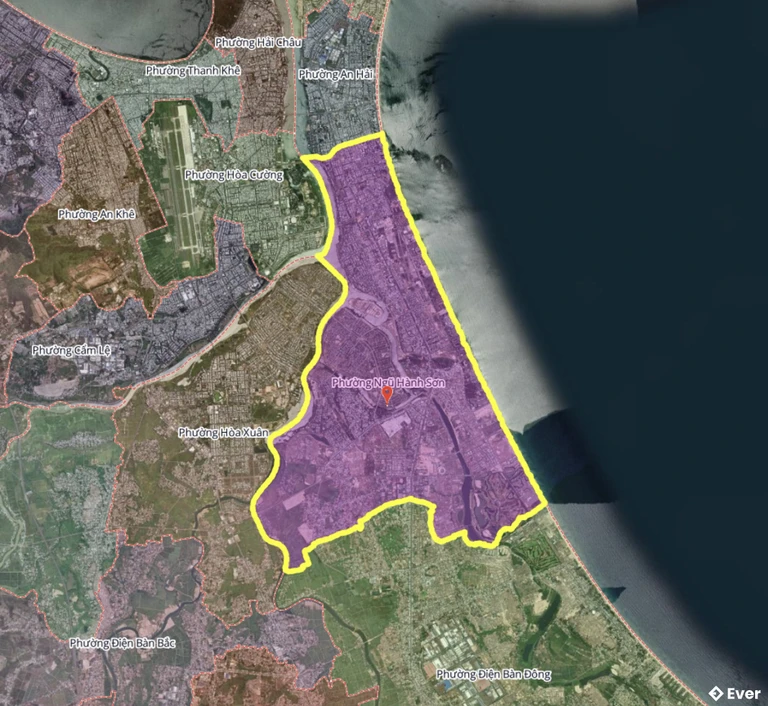 Bản đồ phường Ngũ Hành Sơn, Đà Nẵng sau sáp nhập