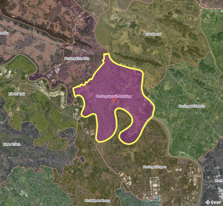 Bản đồ phường Nguyễn Đại Năng, Hải Phòng sau sáp nhập