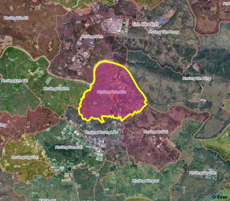 Bản đồ phường Nhân Hòa sau sáp nhập