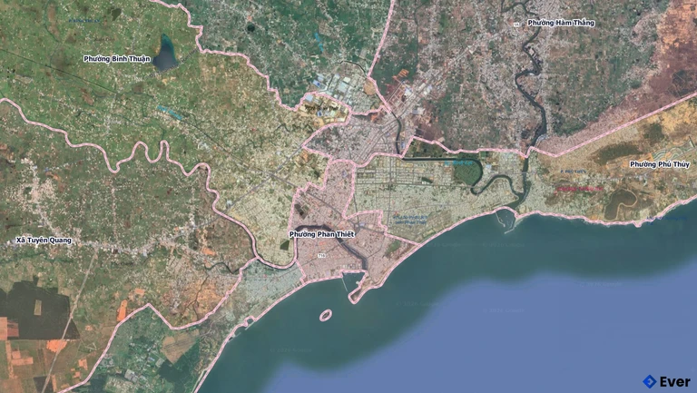 Bản đồ phường Phan Thiết sau sáp nhập